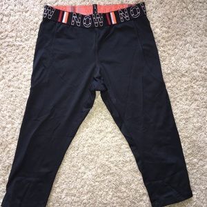 Forever 21 Cropped Black Athletic Leggings